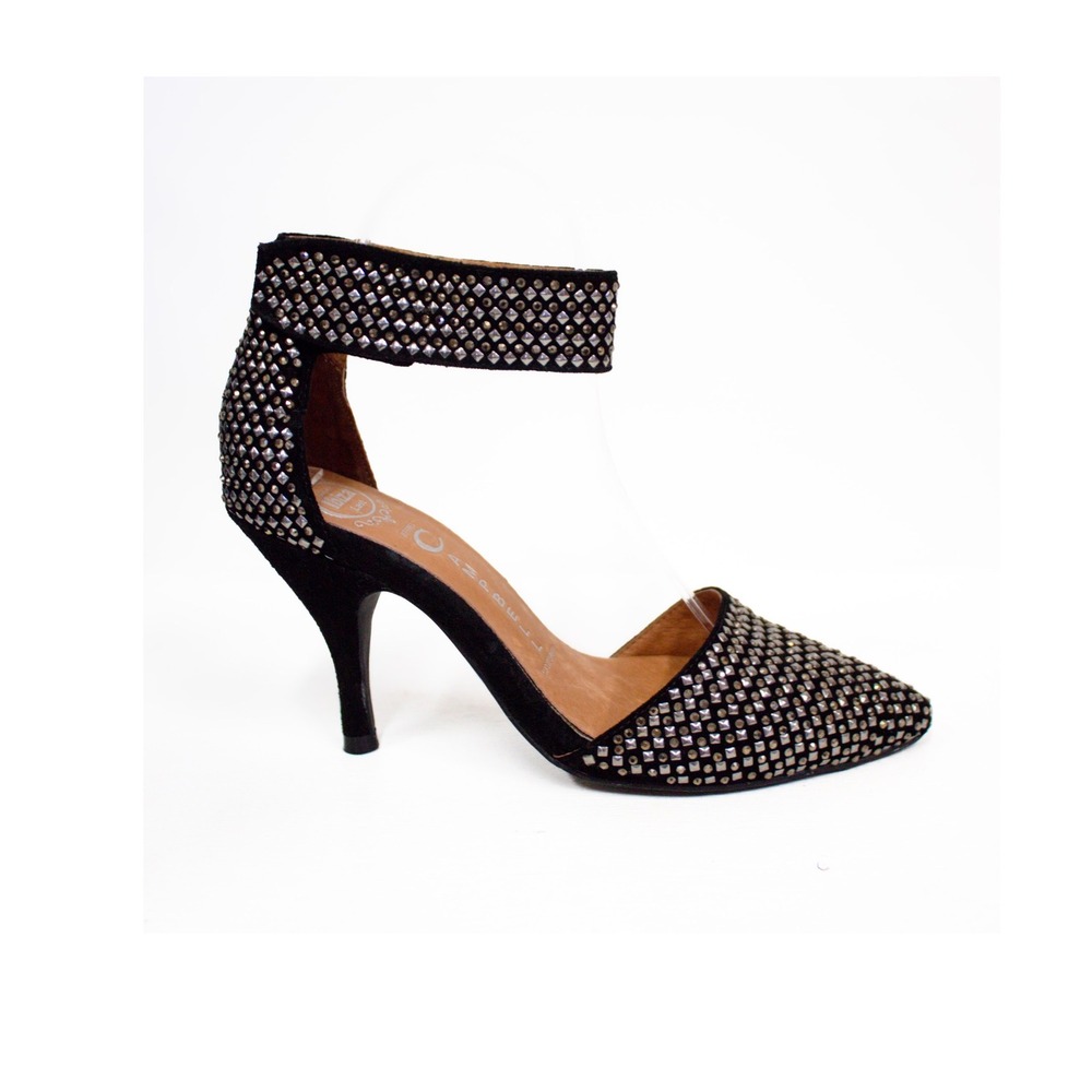 Jeffrey Campbell Handmade Ibiza Last Studded High Heels Black Size 7